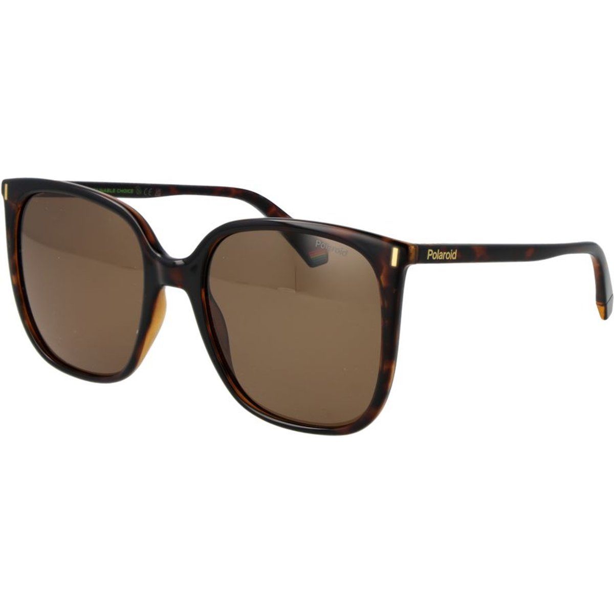 Klassische eckige Sonnenbrille in Schildpatt-Optik