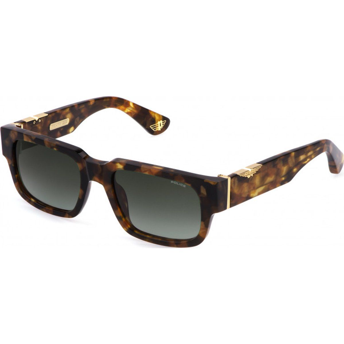 Markante eckige Brille in Hornoptik