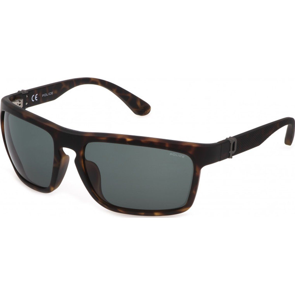 Klassische rechteckige Sonnenbrille in Schildpatt-Optik