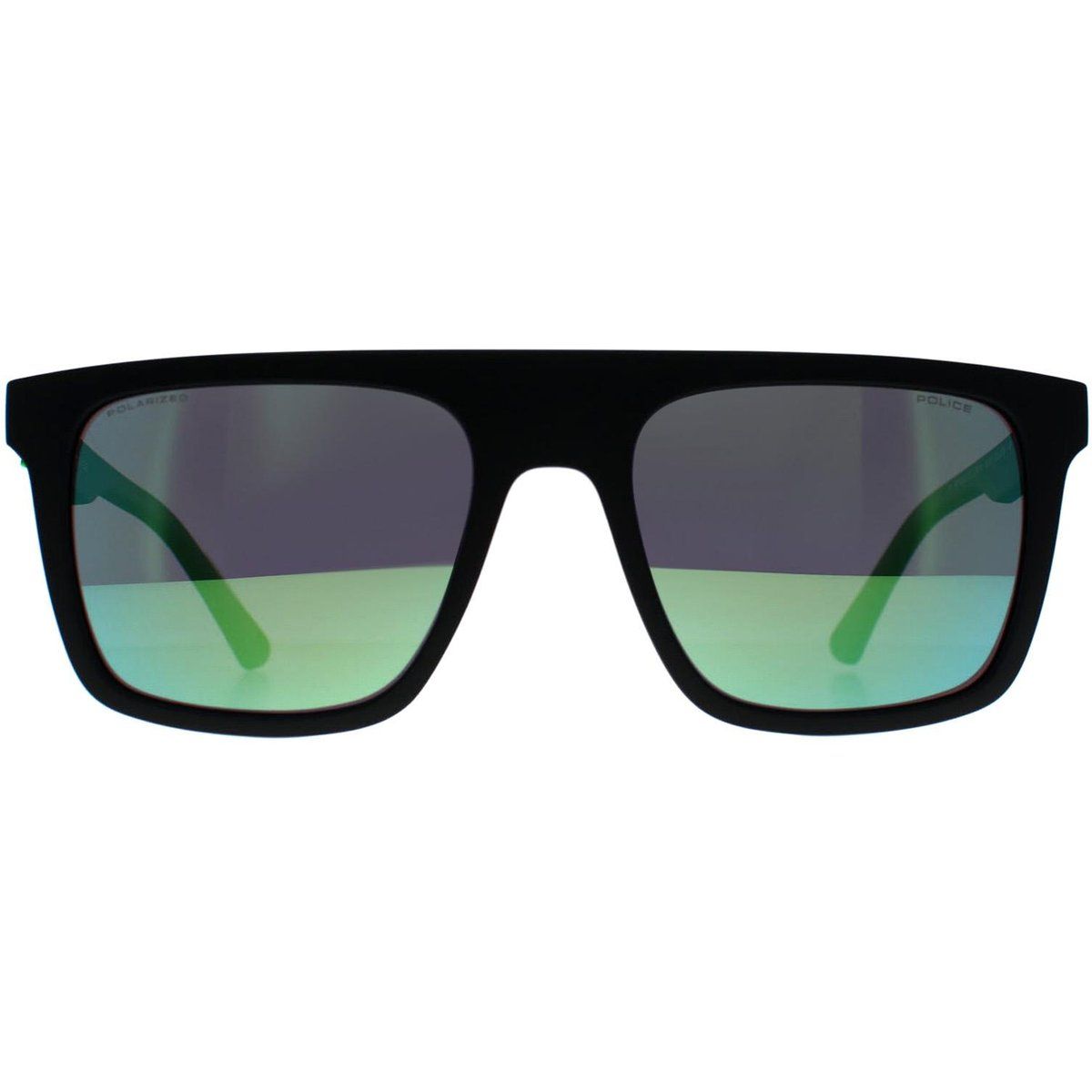 Eckige Sonnenbrille mit verspiegelten Gläsern