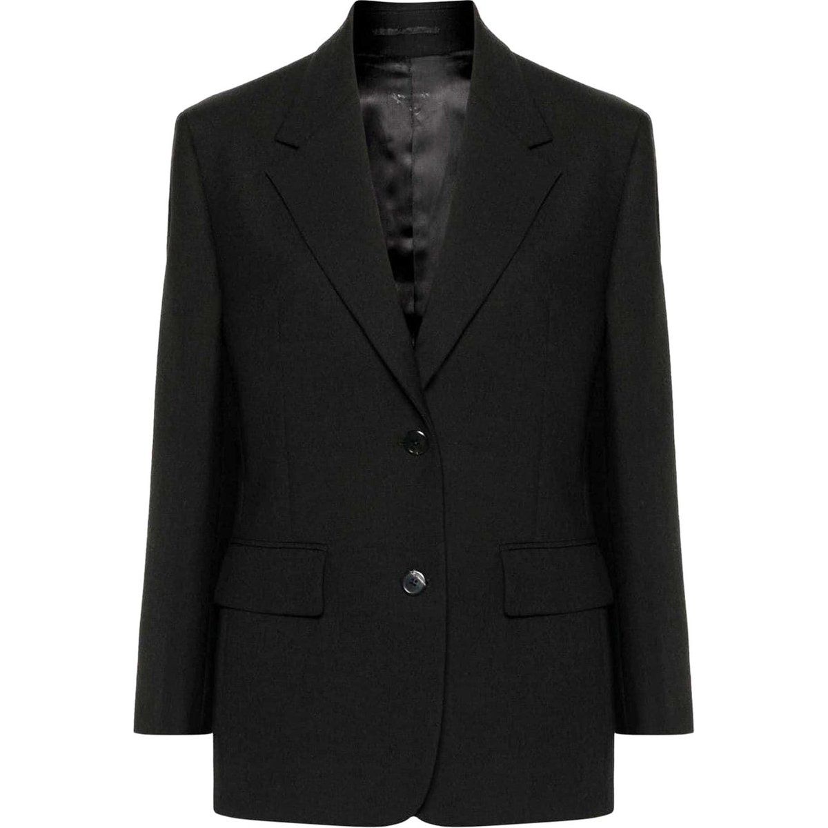 Einreihiger Blazer aus Schurwolle