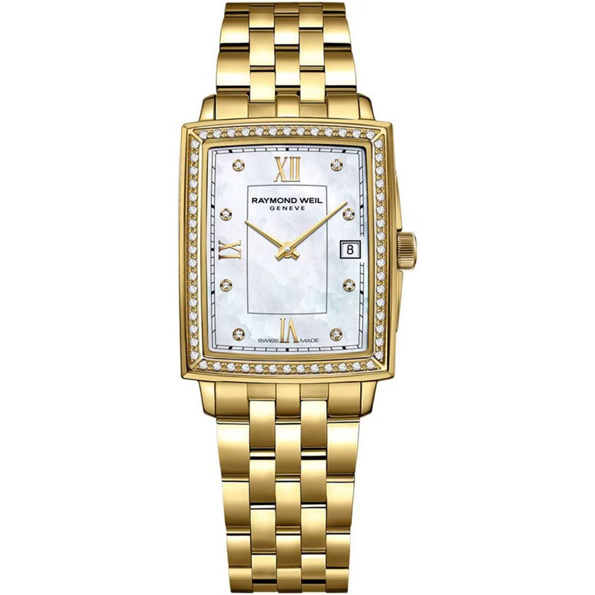 Elegante rechteckige Uhr im Art-Déco-Stil