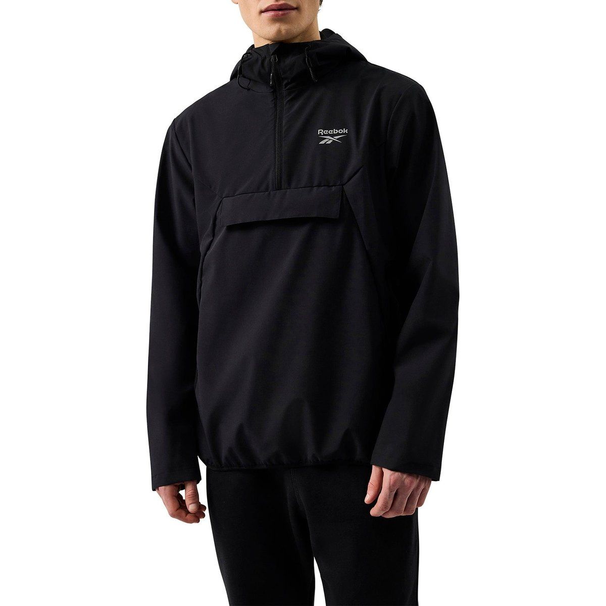 Leichter Anorak-Windbreaker mit Viertelreißverschluss