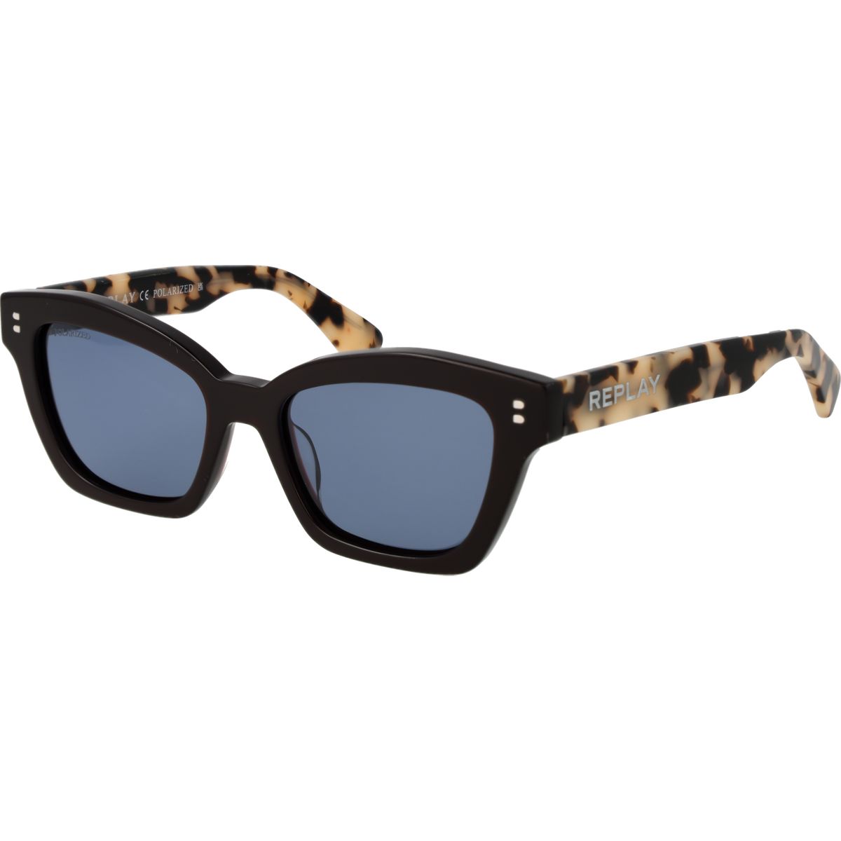 Markante Cat-Eye-Sonnenbrille mit Schildpatt-Bügeln