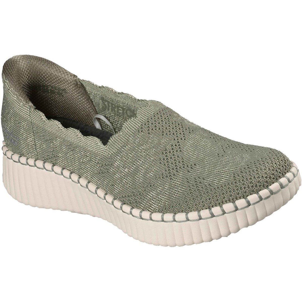 Plateau-Slipper mit gehäkeltem Obermaterial