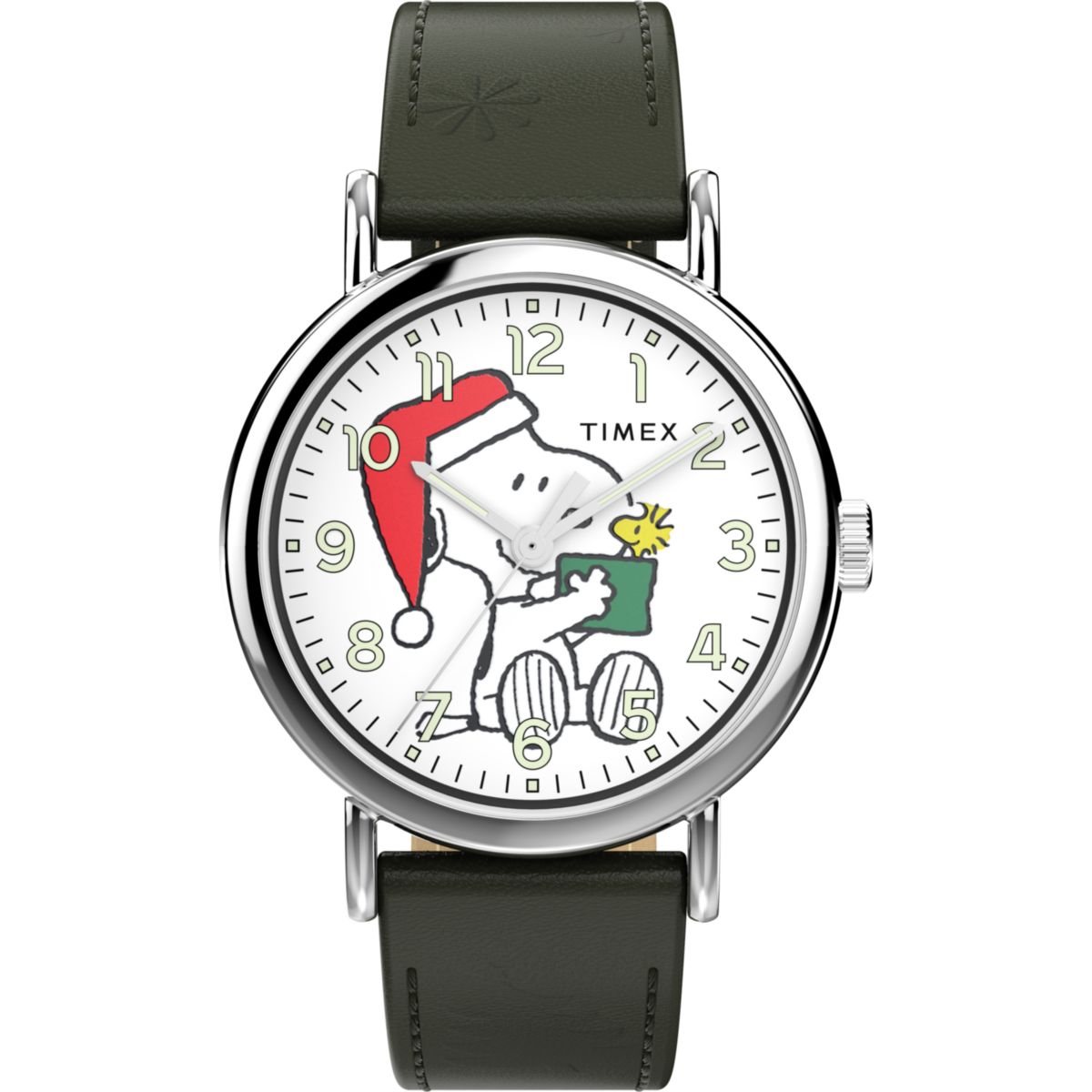 Festliche Snoopy Illustrationsuhr