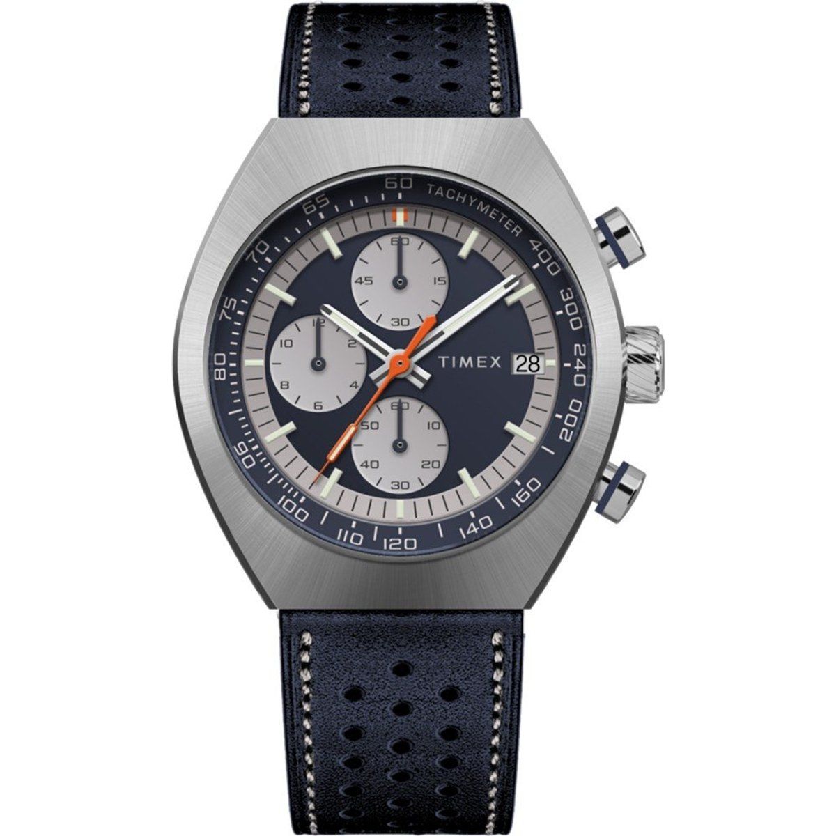 Retro-Chronograph mit Tonneau-Gehäuse