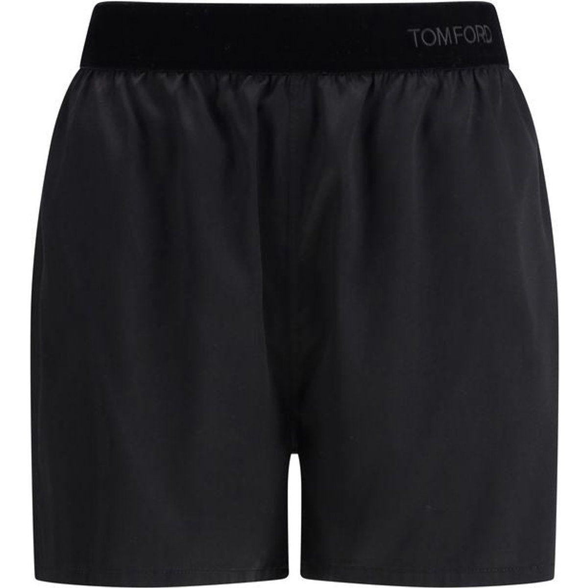 Lounge-Shorts aus Stretch-Seidensatin