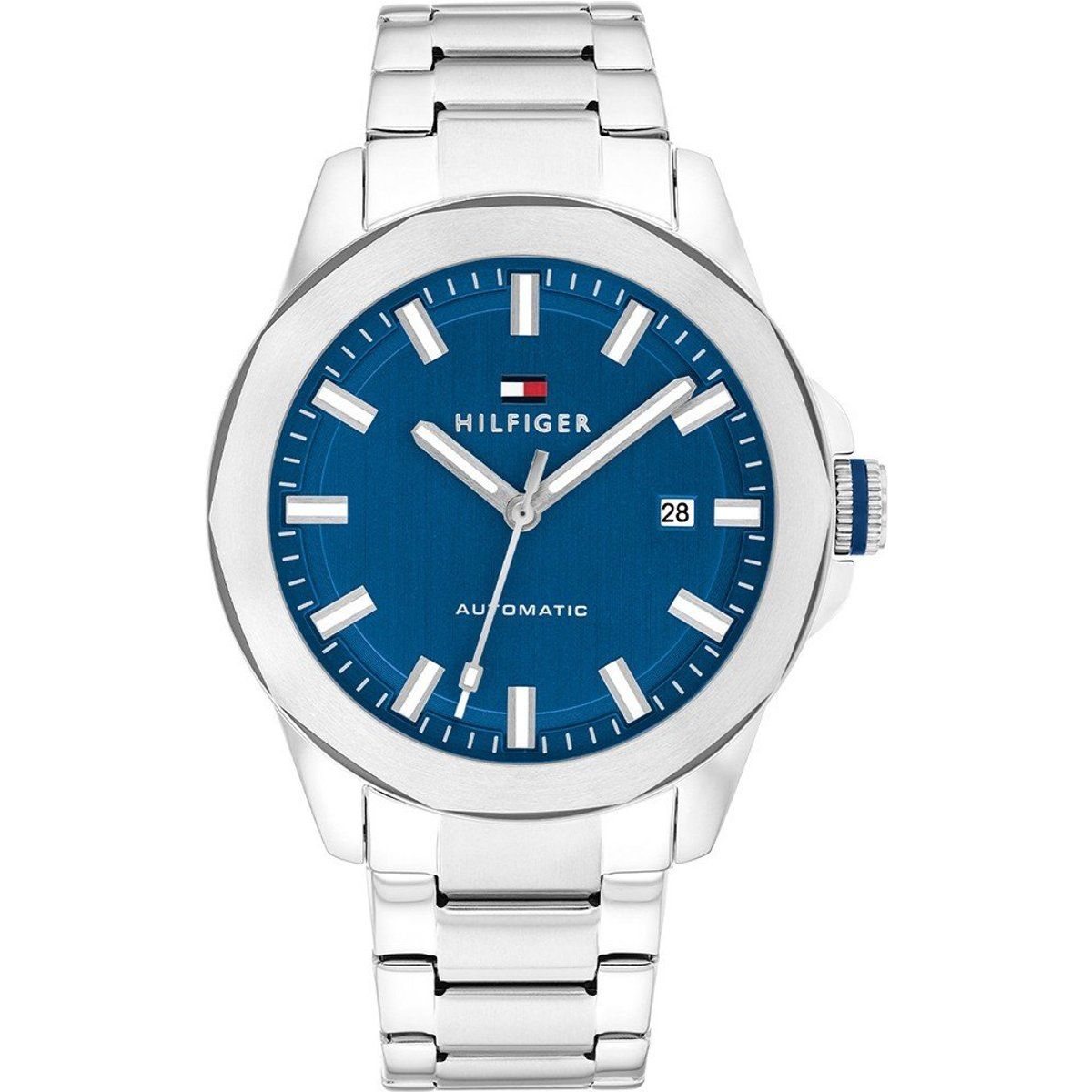Automatische Gliederarmbanduhr aus Edelstahl