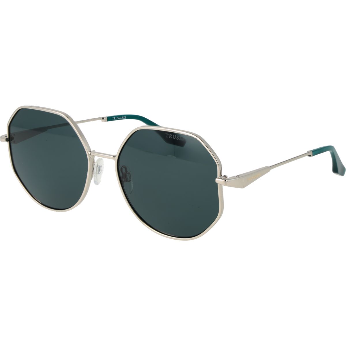 Geometrische Vollrand-Metallsonnenbrille