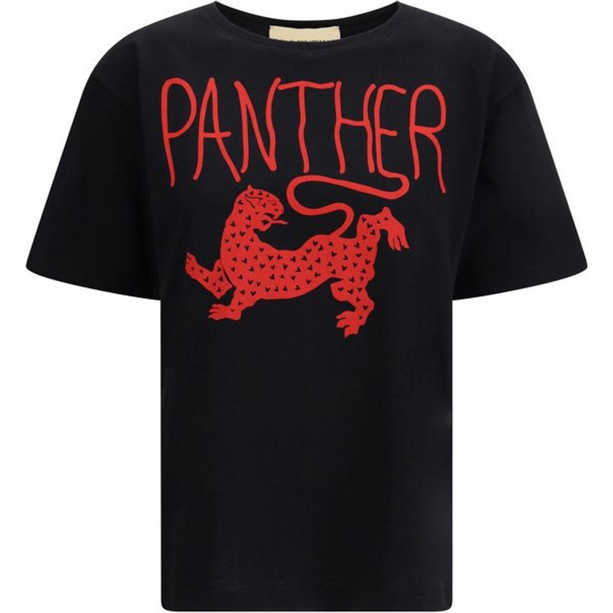 Baumwoll-T-Shirt mit Panther-Grafik