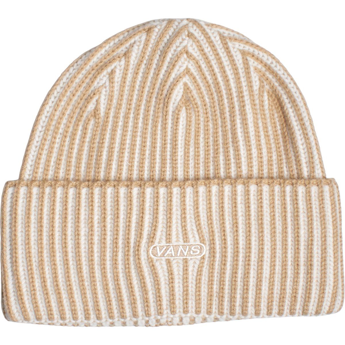 Gerippte Beanie mit Umschlag