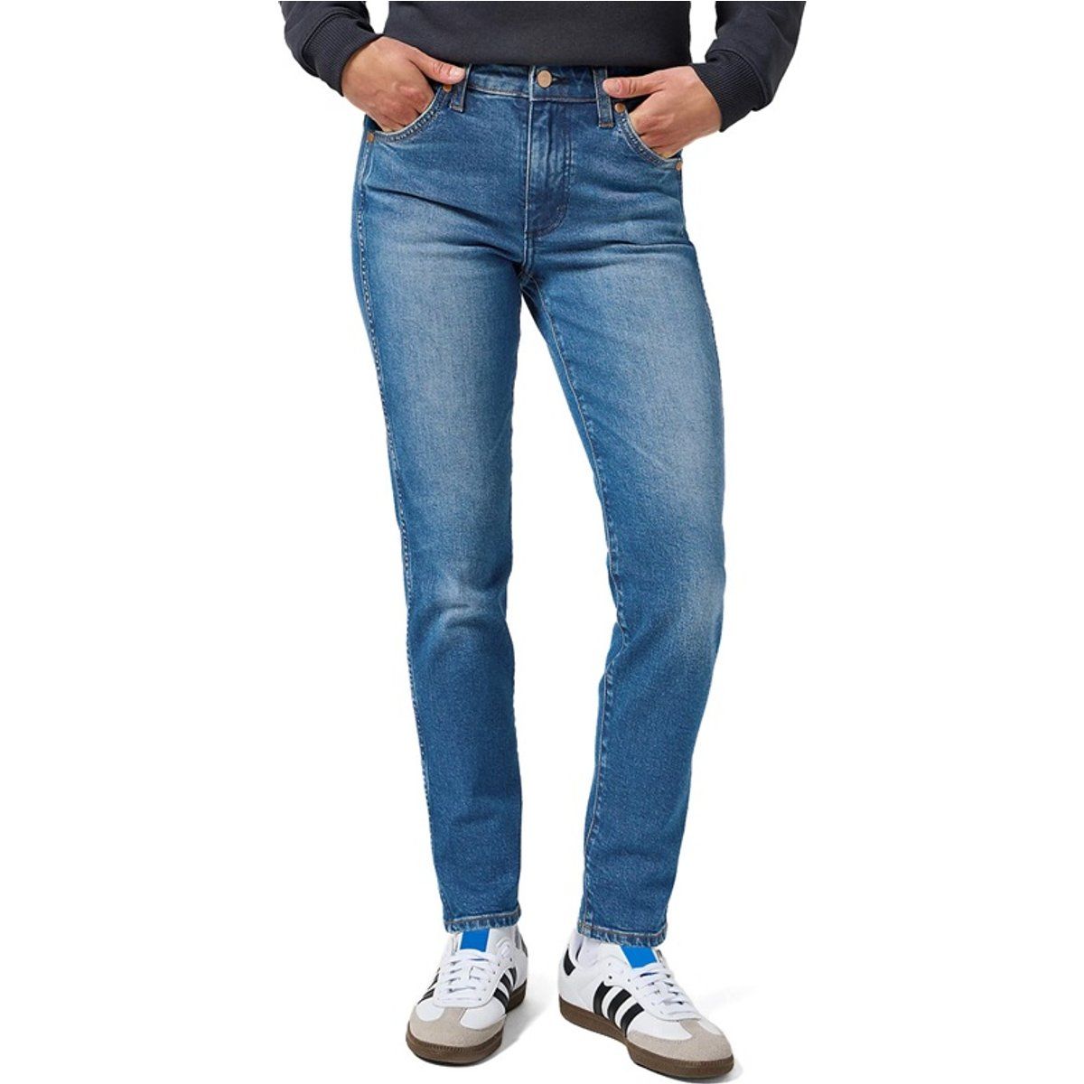 Slim-Fit-Jeans mit mittlerem Bund