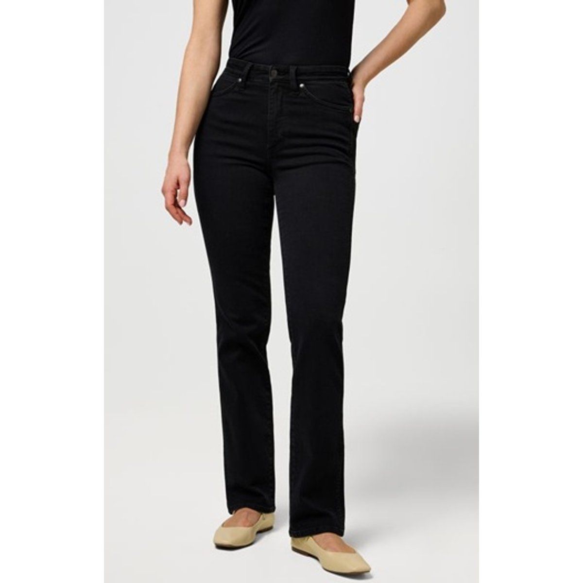 High-Waist Jeans mit geradem Bein