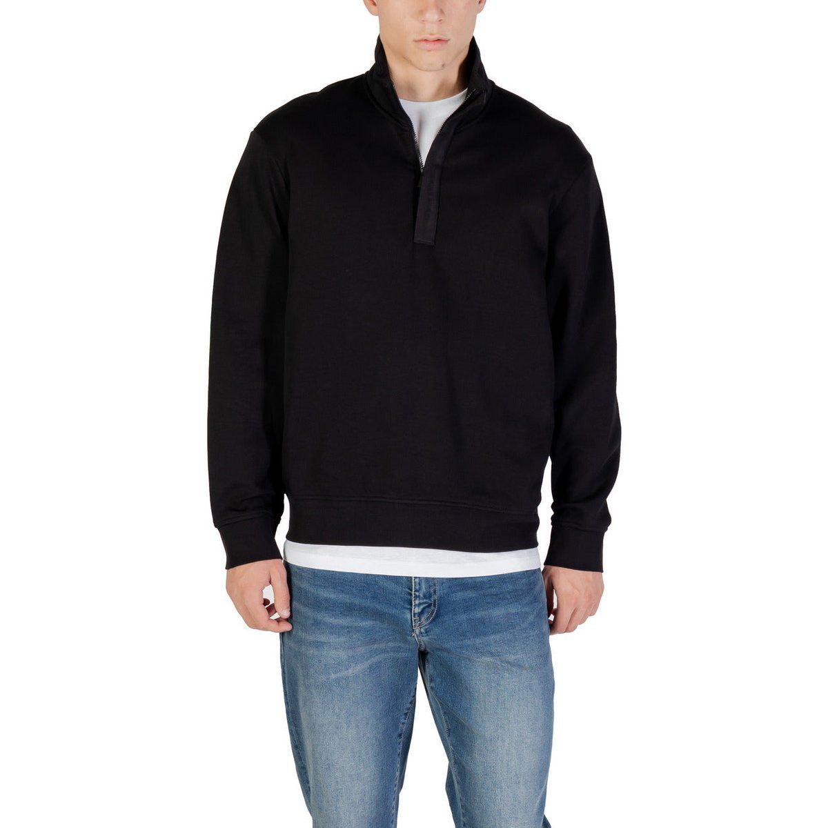 Sweatshirt mit Viertelreißverschluss