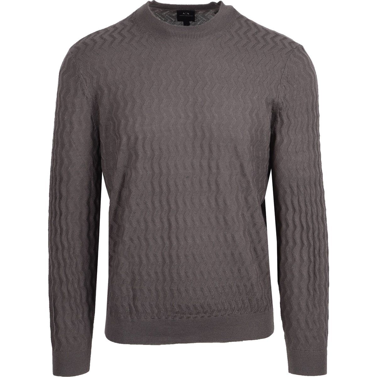 Strukturierter Zickzack-Strickpullover