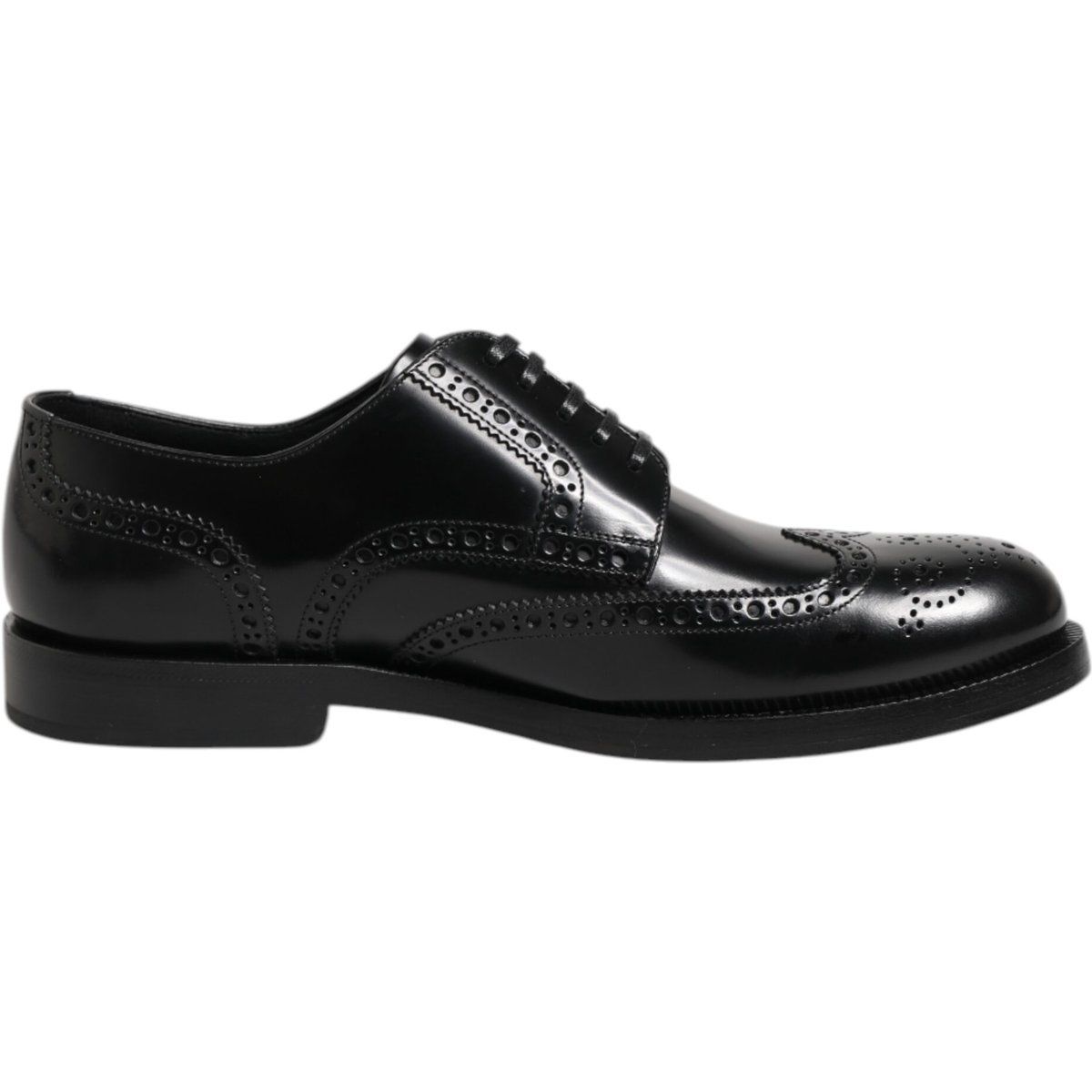 Klassische Leder-Brogues mit Flügelkappe