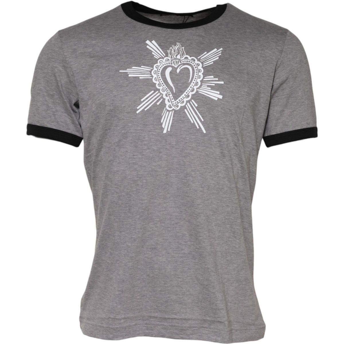 Ringer-T-Shirt mit Sacred-Heart-Grafik