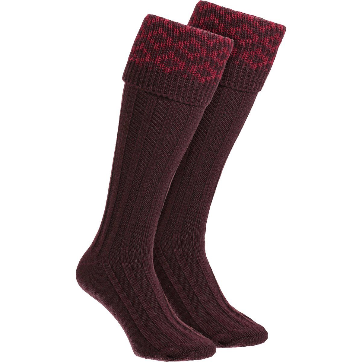 Gemusterte Merinowolle-Schießsocken