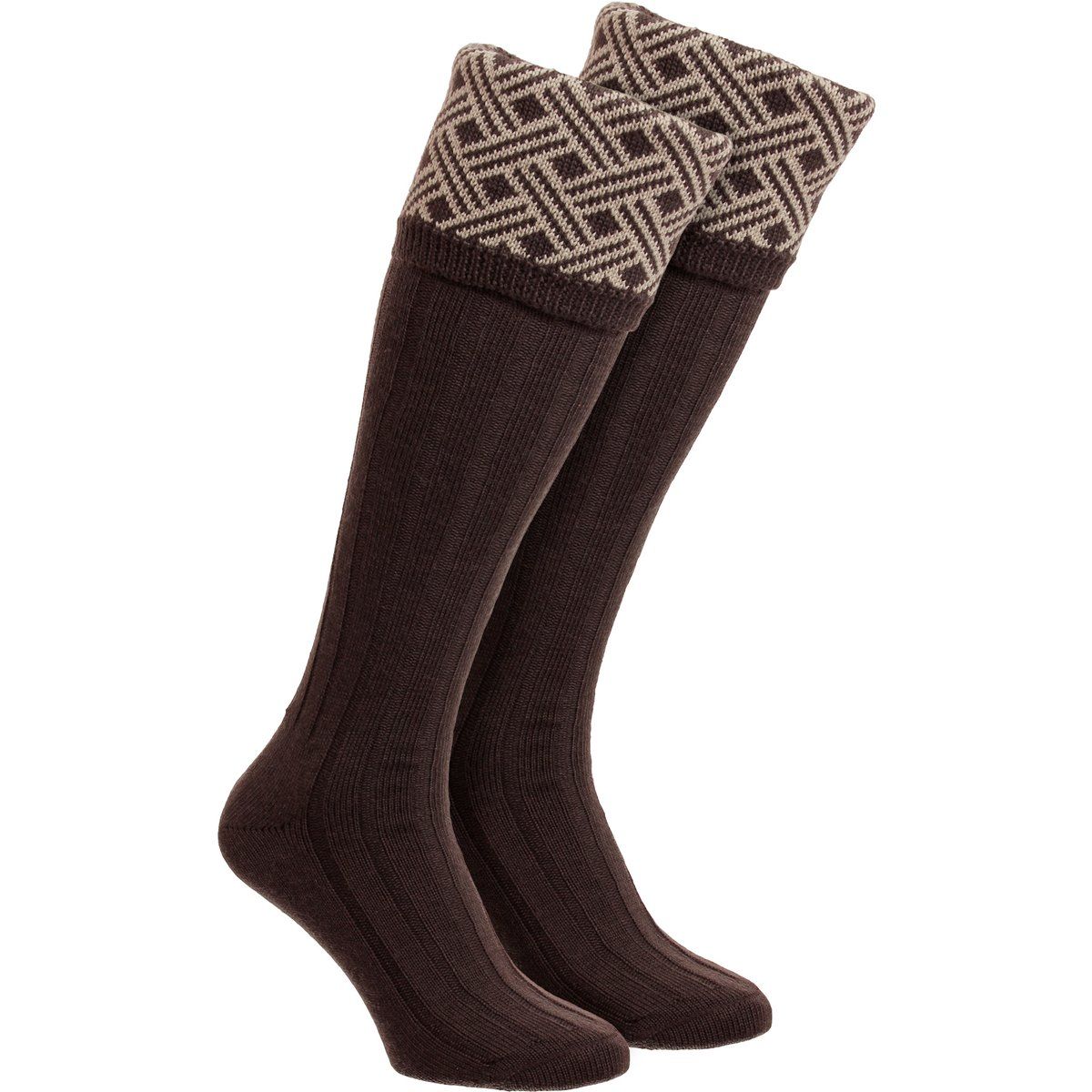 Lattice Jacquard Schießsocken