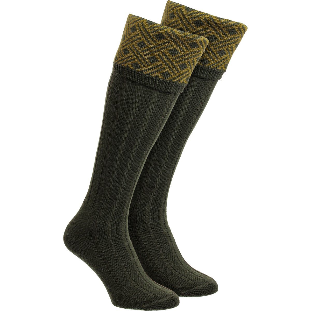 Schießsocken aus Merinowolle mit Jacquard-Muster