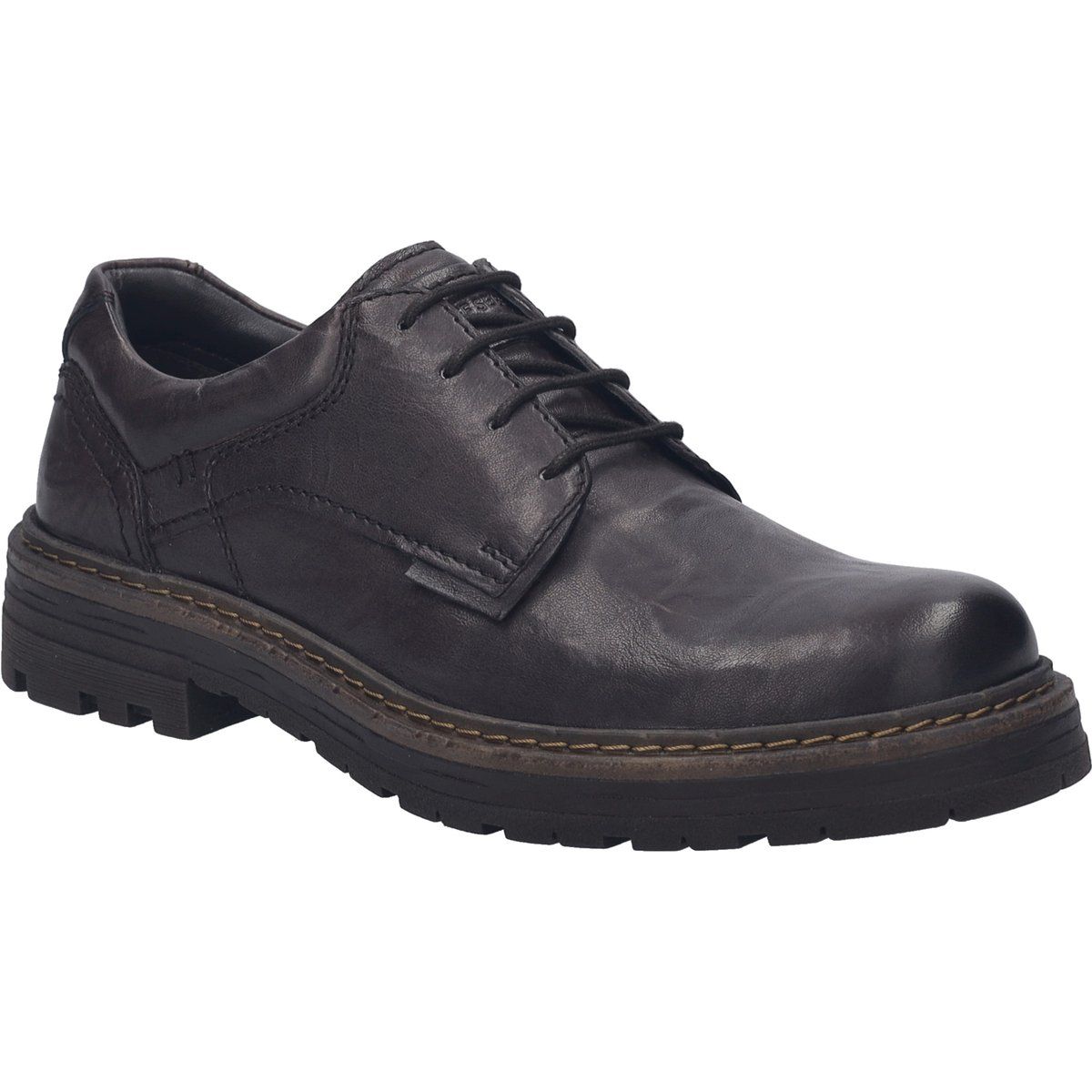 Robuster Leder-Schnürschuh im Derby-Stil