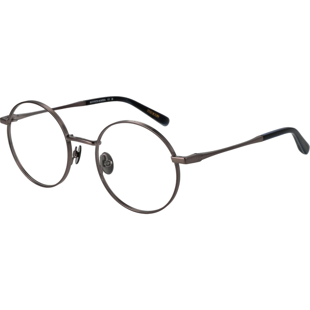 Klassische runde Vollrand-Metallbrille