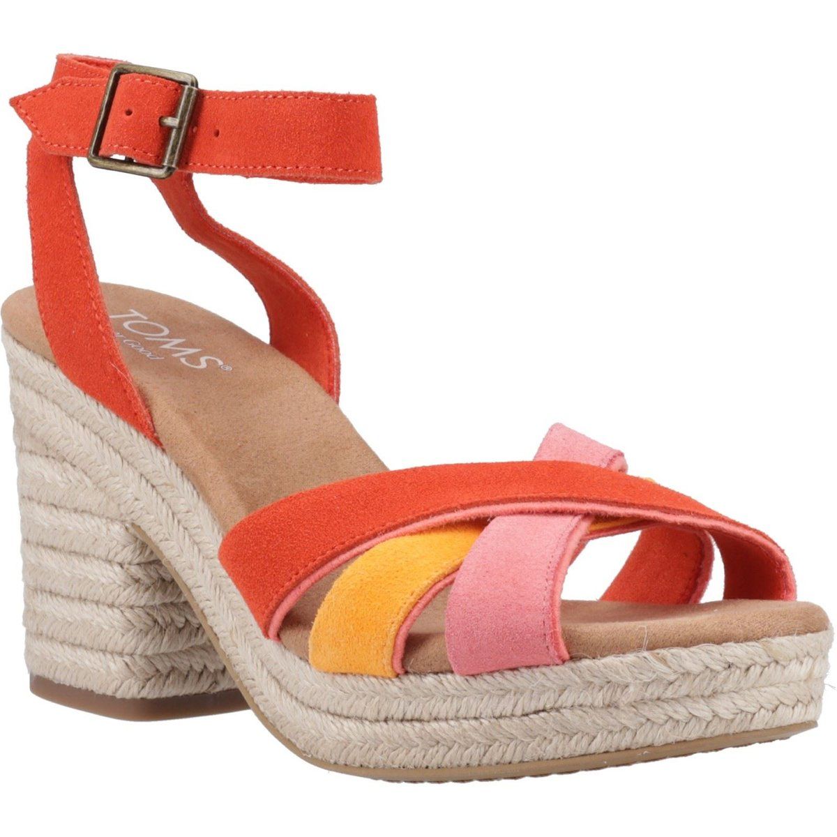 Plateausandalen mit Riemchen in Espadrille-Optik