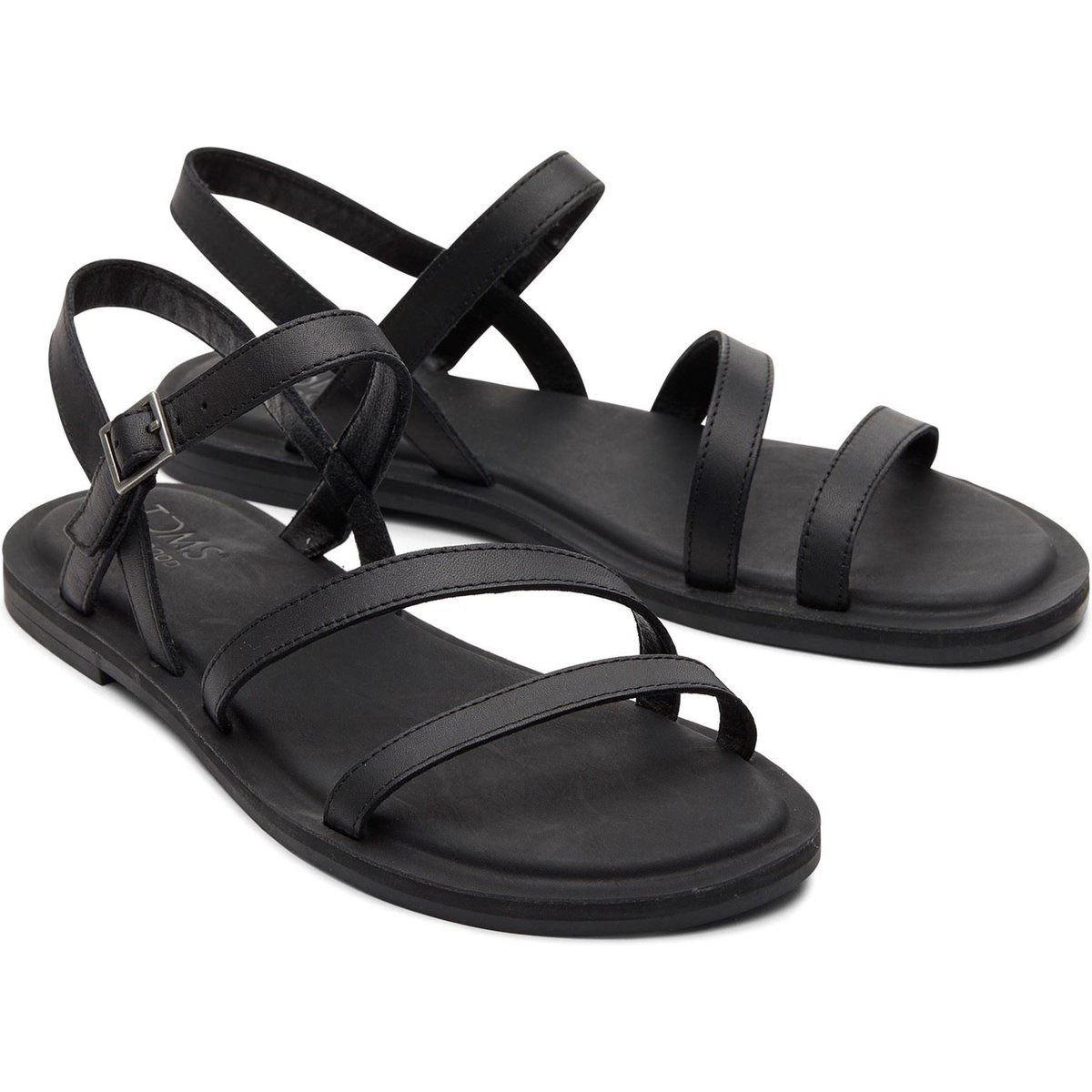 Minimalistische Leder-Riemchensandalen