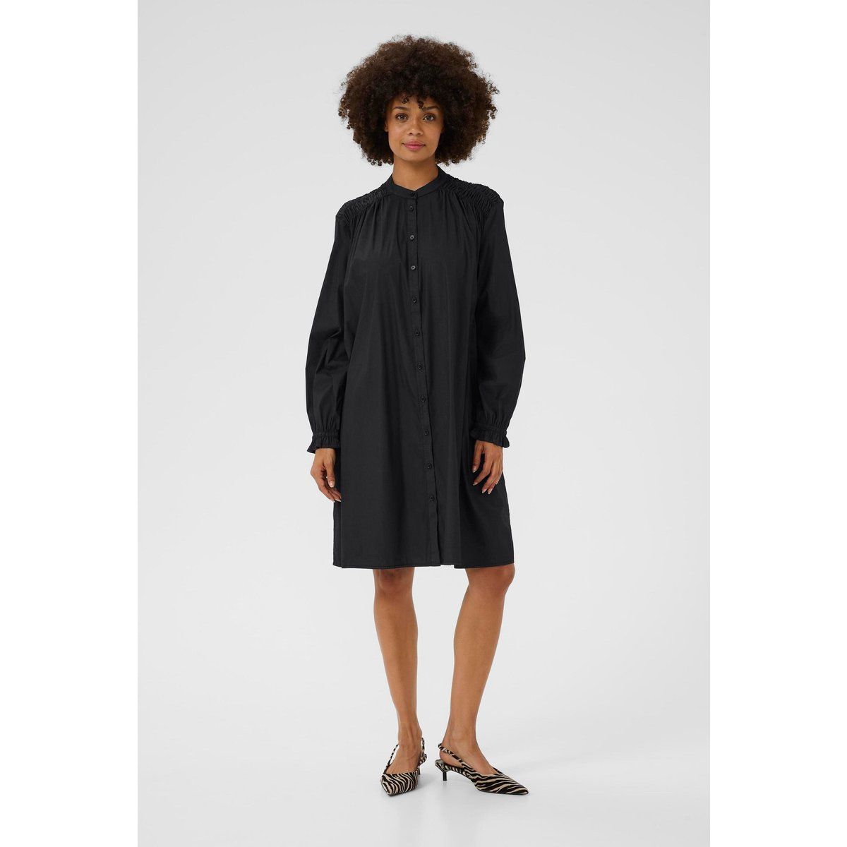 Lockeres A-Linien-Blusenkleid