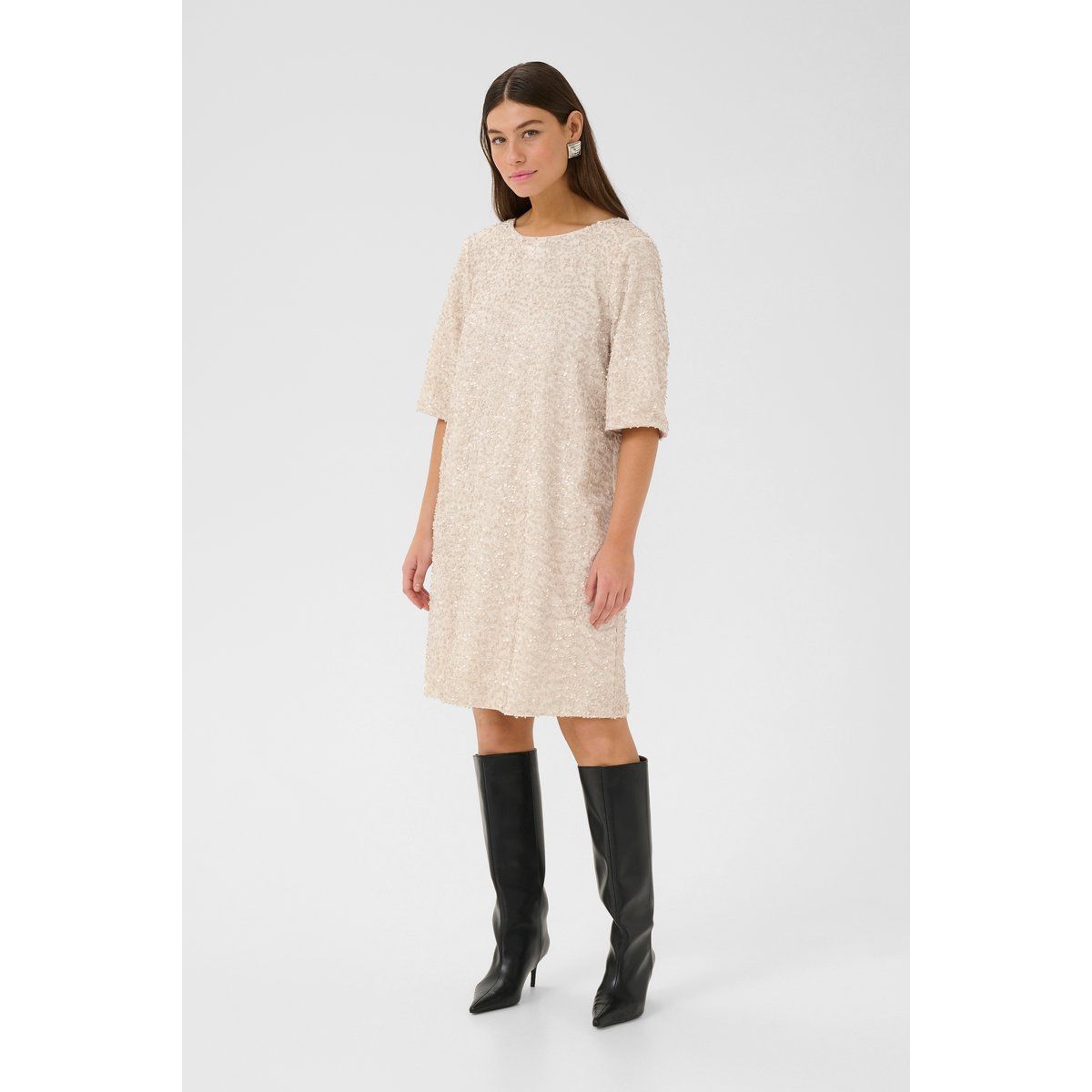 Glitzerndes Paillettenkleid in A-Linie