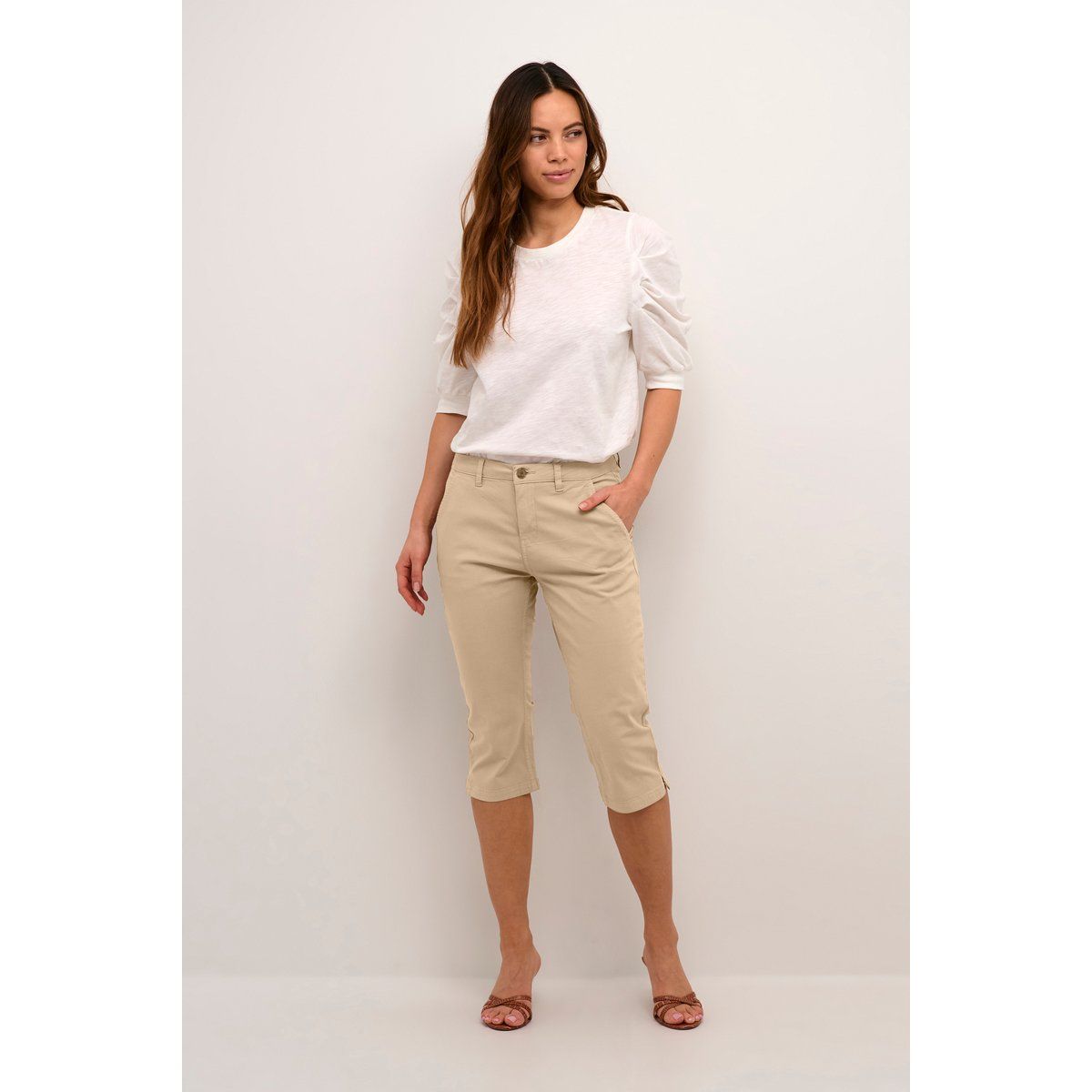 Klassische Slim-Fit Caprihose unter dem Knie