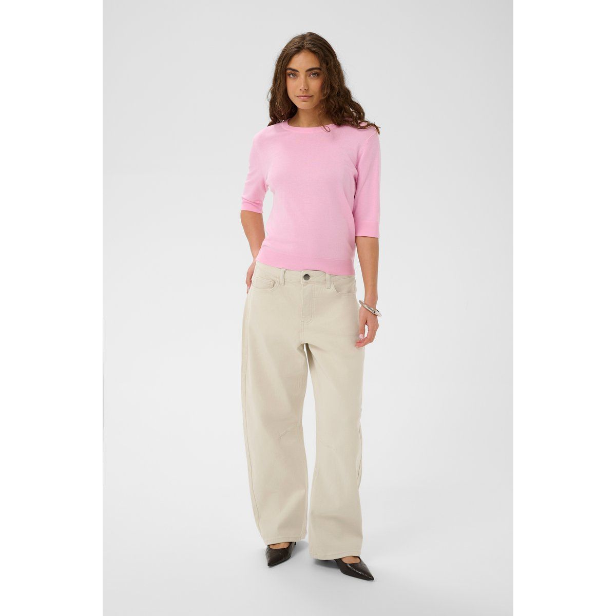 Lockere Hose mit geradem Bein