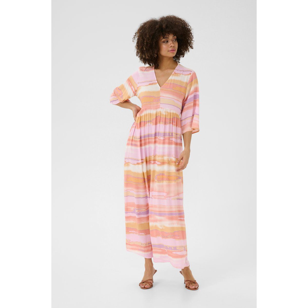 Fließendes A-Linien-Maxikleid