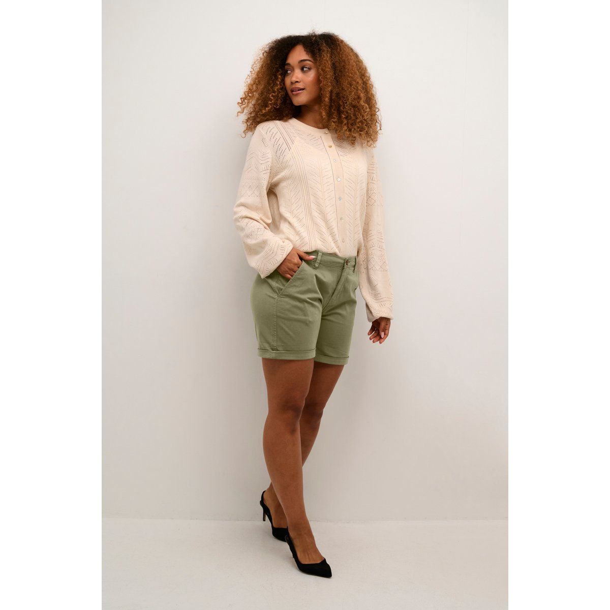 Klassische Chino-Shorts mit geradem Bein