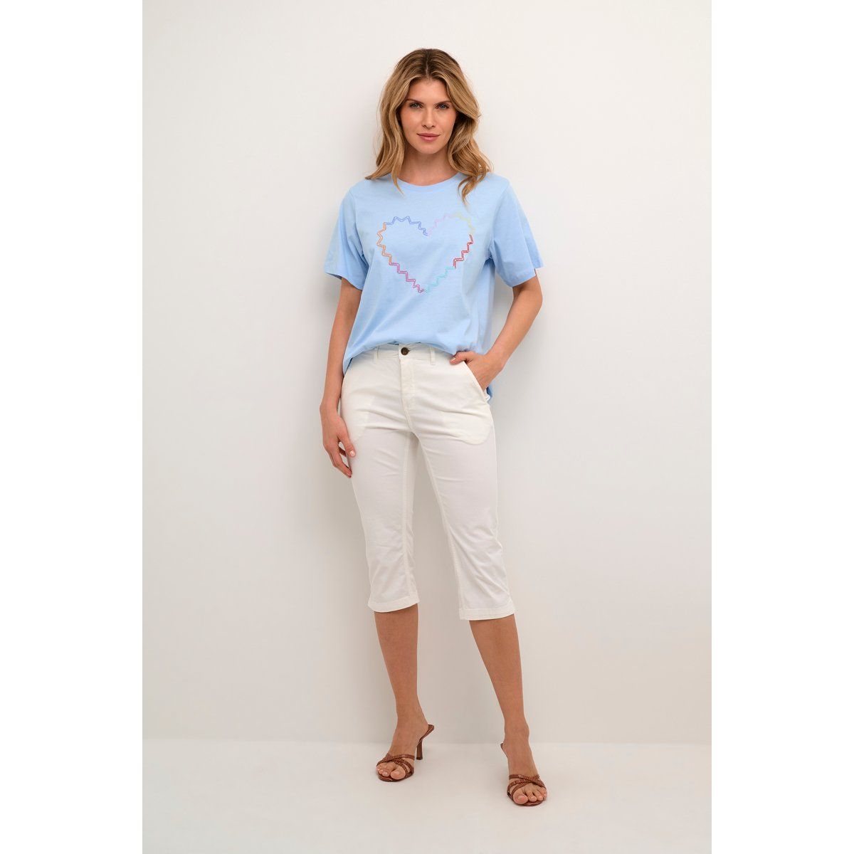 Slim Fit Caprihose aus Baumwolle