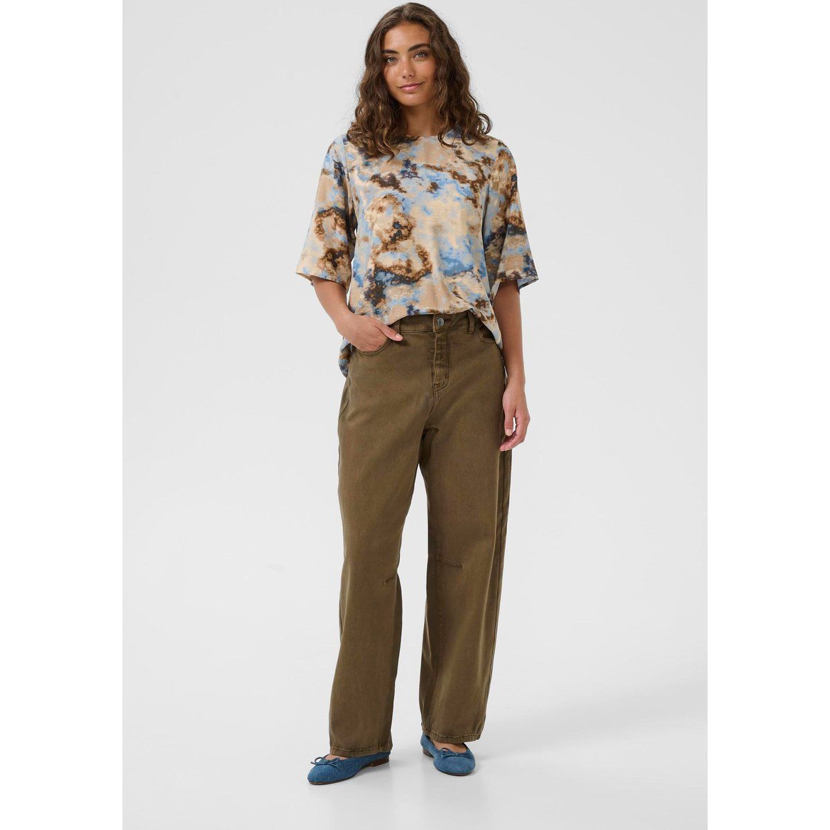 Relaxed Fit Hose mit geradem Bein