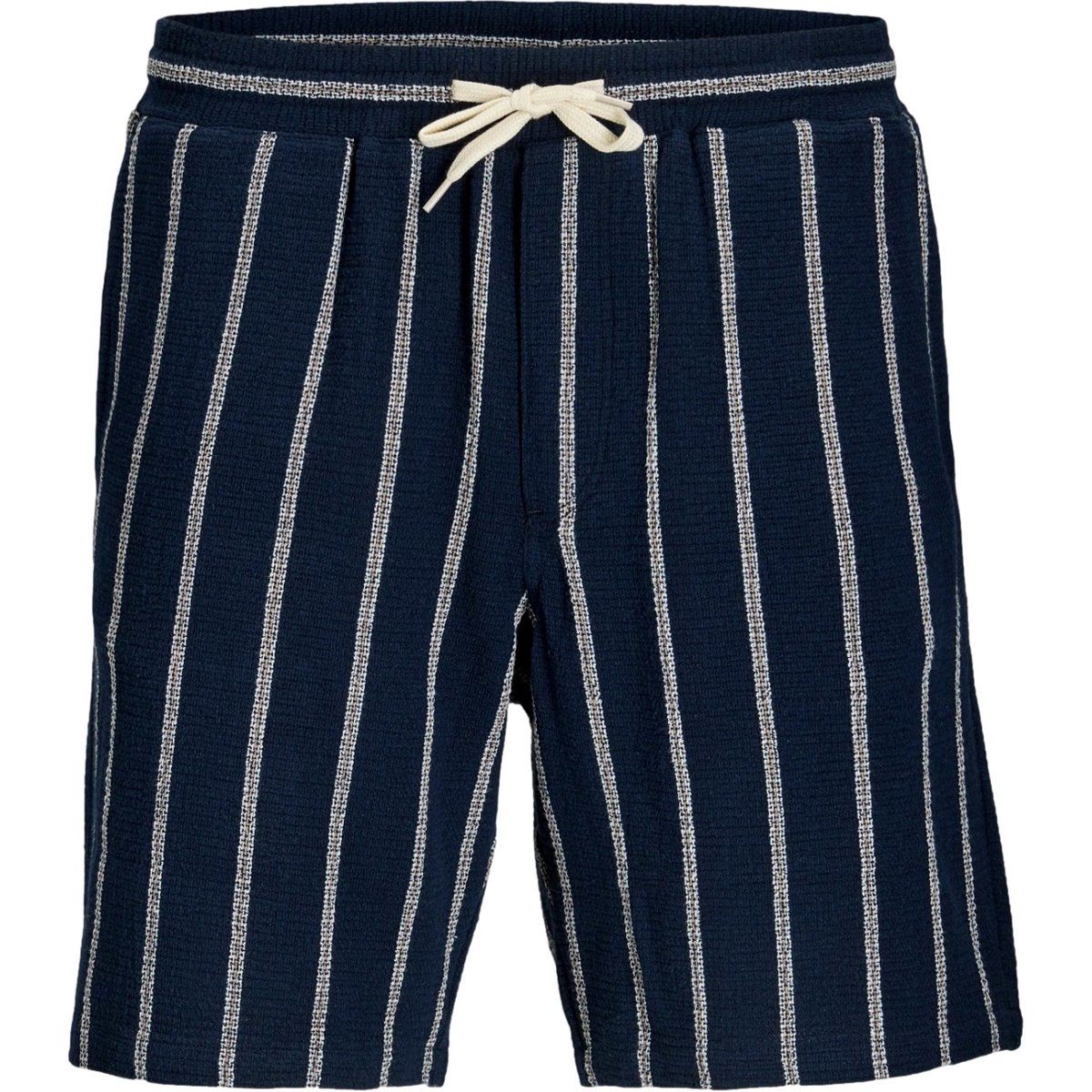 Gestreifte Strukturierte Relax-Bermuda-Shorts