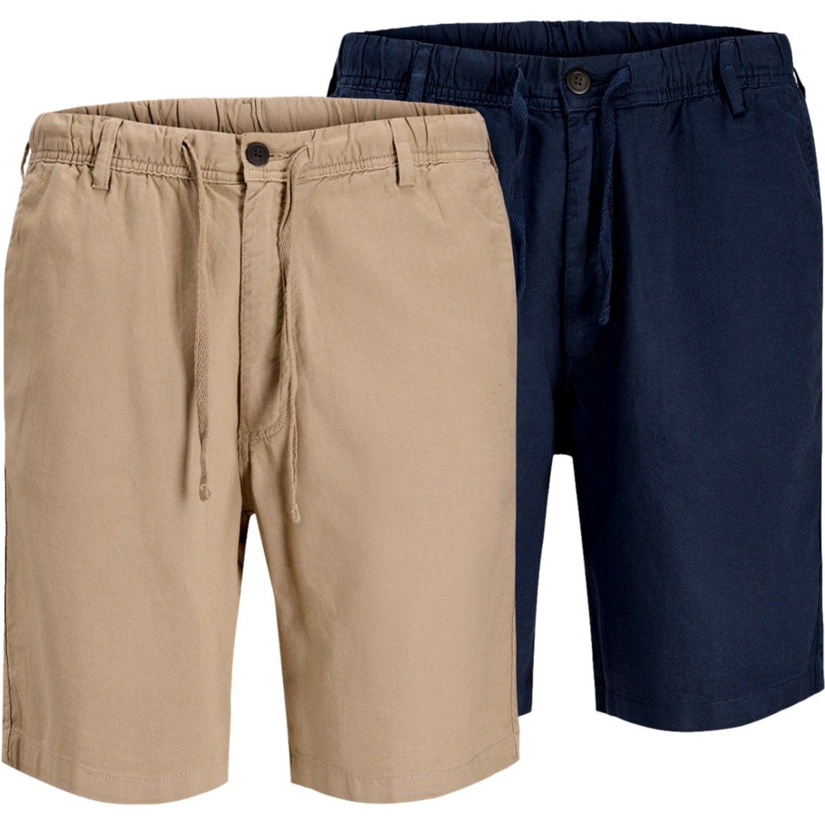 Lockere Canvas-Chino-Shorts mit Kordelzug