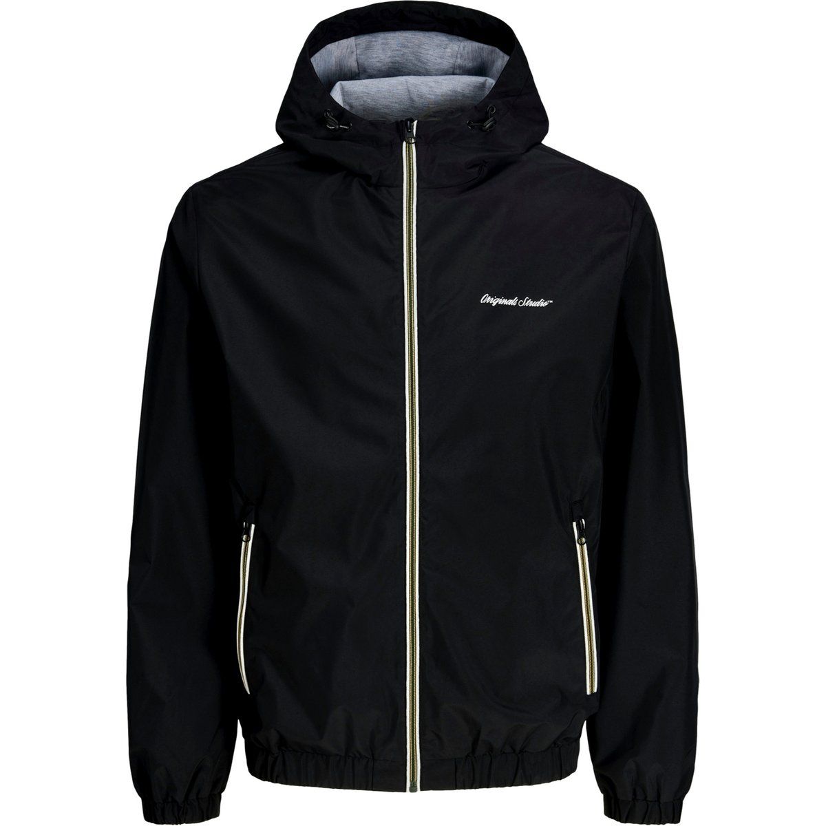 Kapuzenwindbreaker mit Kontrast-Reißverschluss