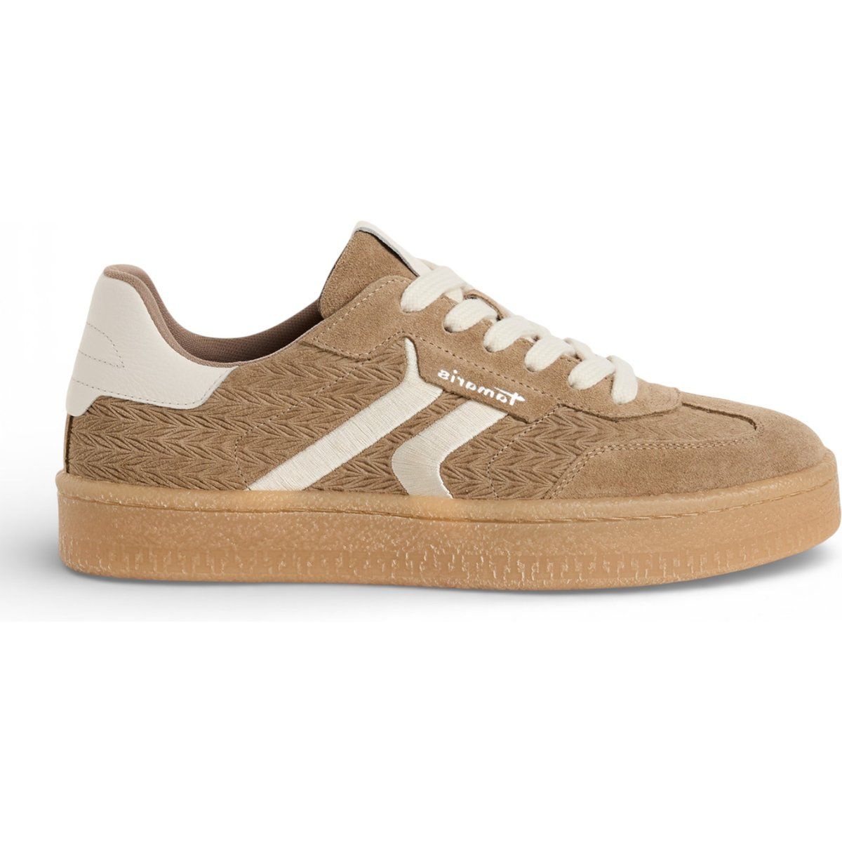 Strukturierte Leder Low-Top Sneaker