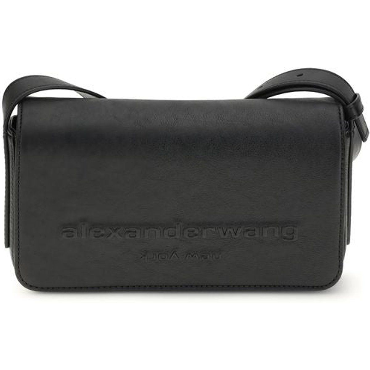 Minimalistische Schultertasche mit Umschlagklappe