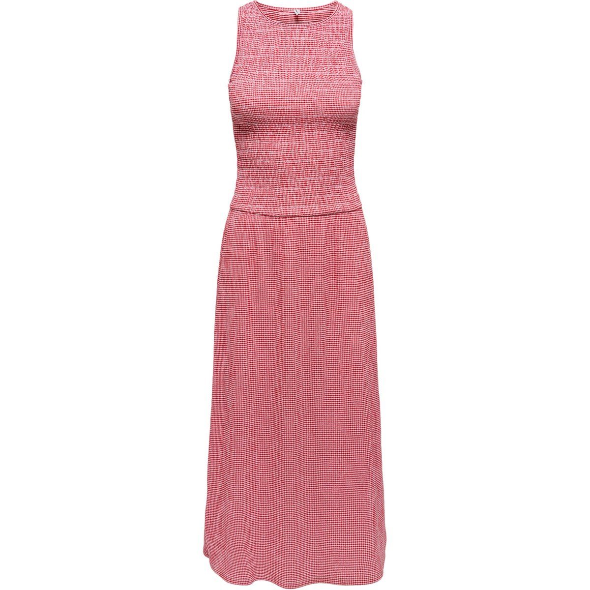 Gesmoktes ärmelloses Midikleid