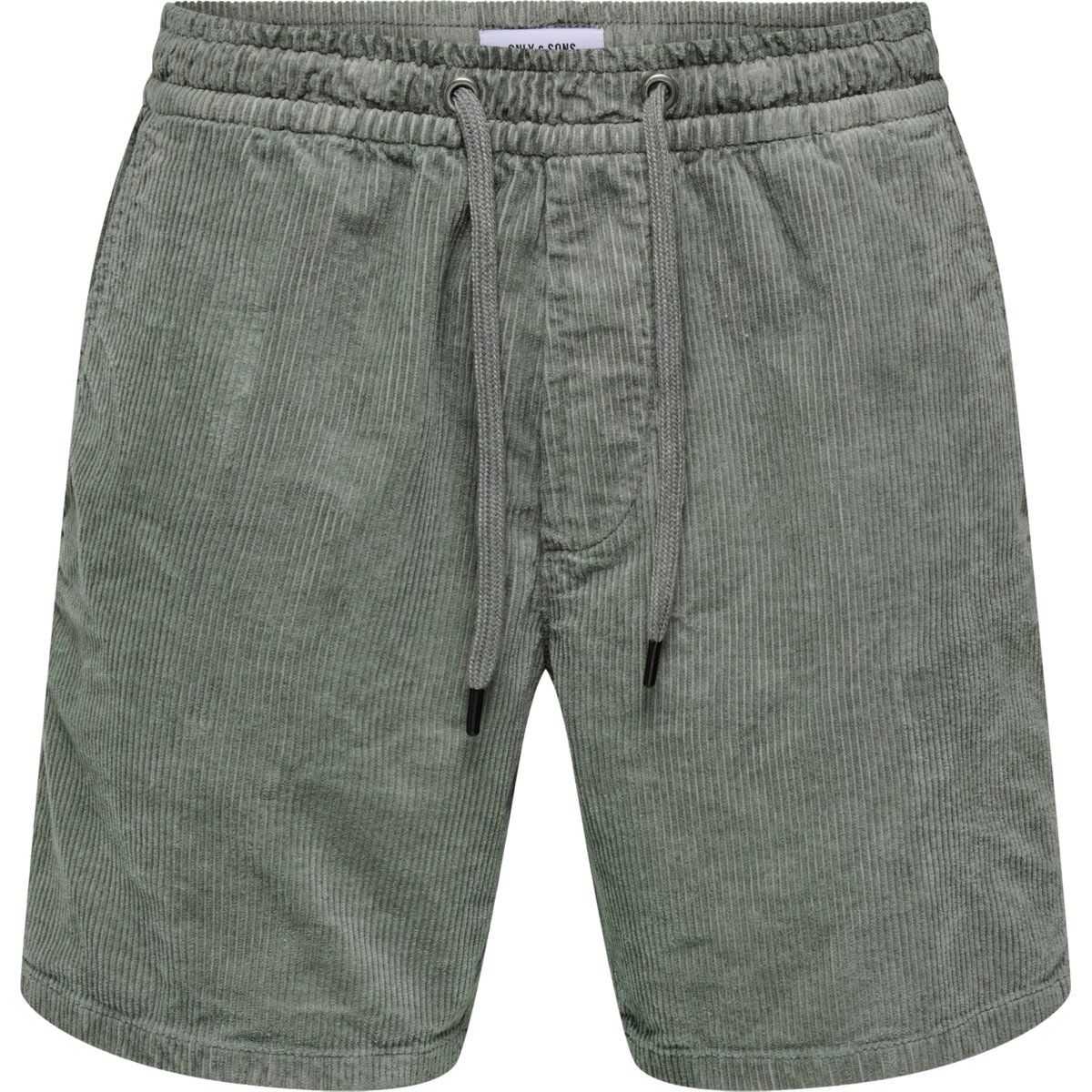 Klassische Cord-Bermudashorts mit Kordelzug