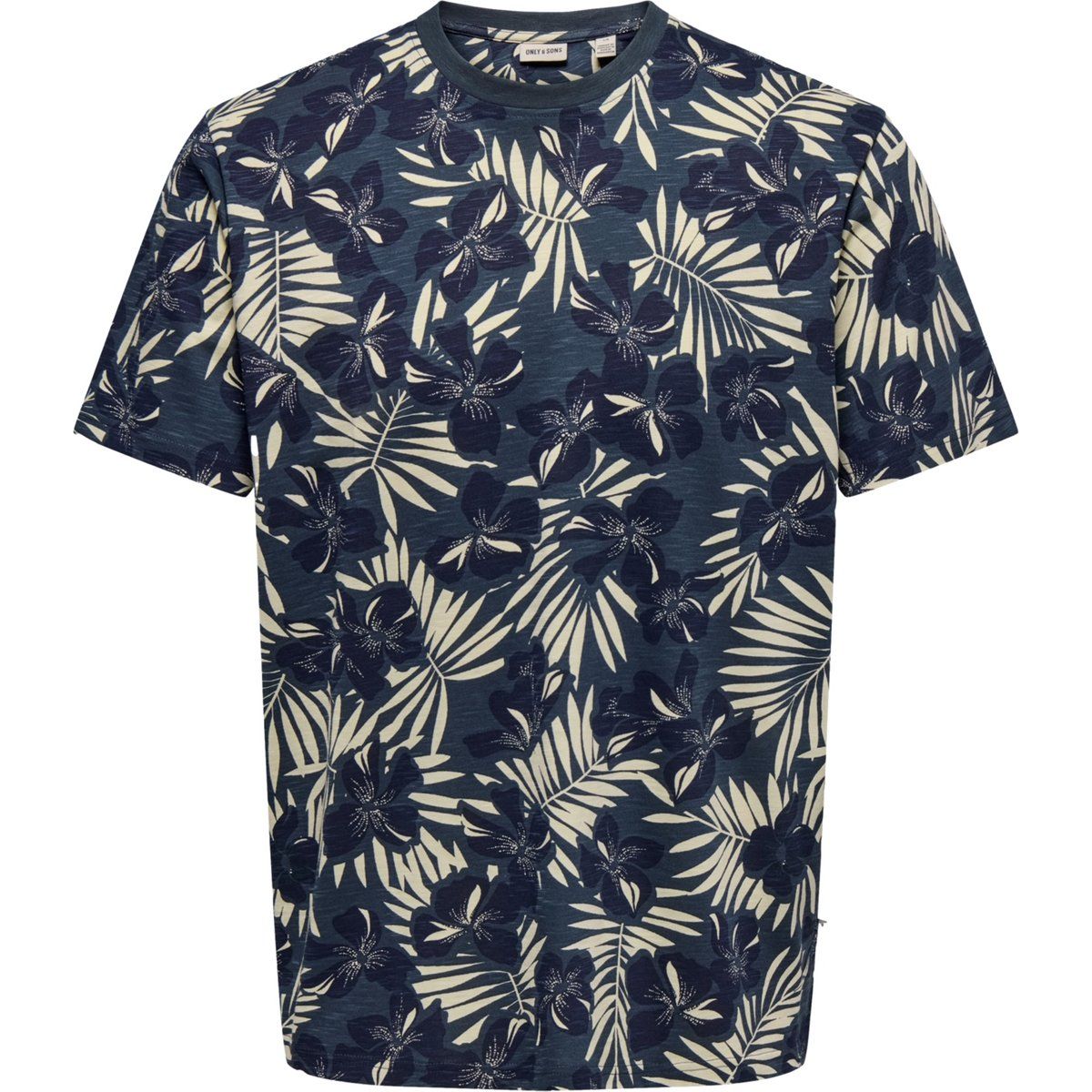 T-Shirt mit tropischem Blumenmuster