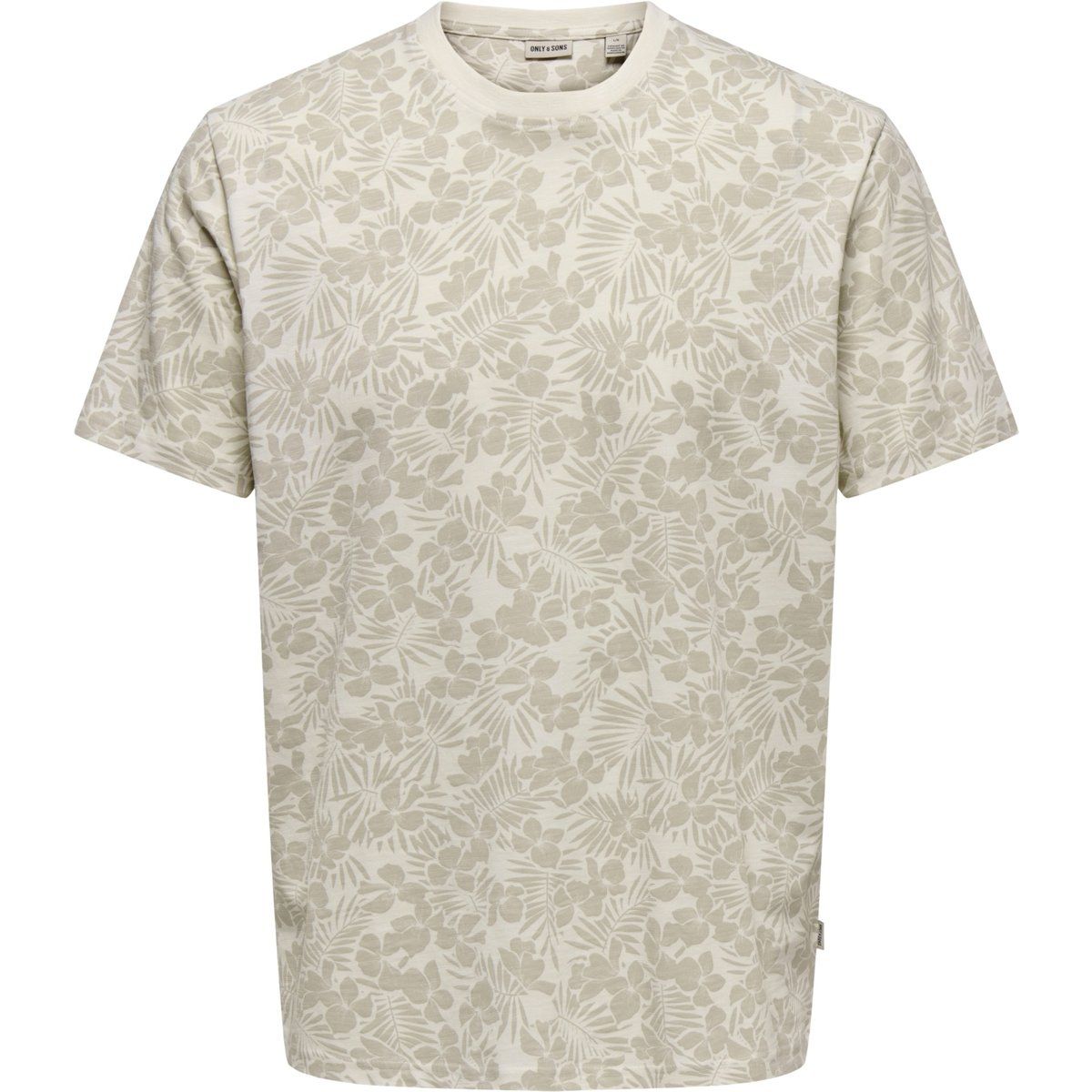 Strukturiertes T-Shirt mit floralem Print