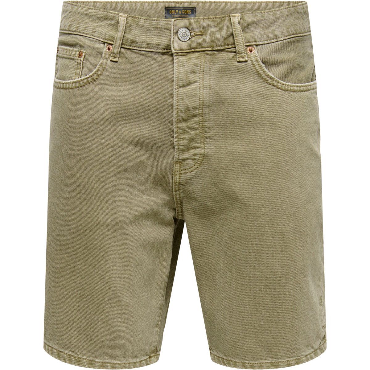 Denim-Shorts mit Straight-Cut und Overdye