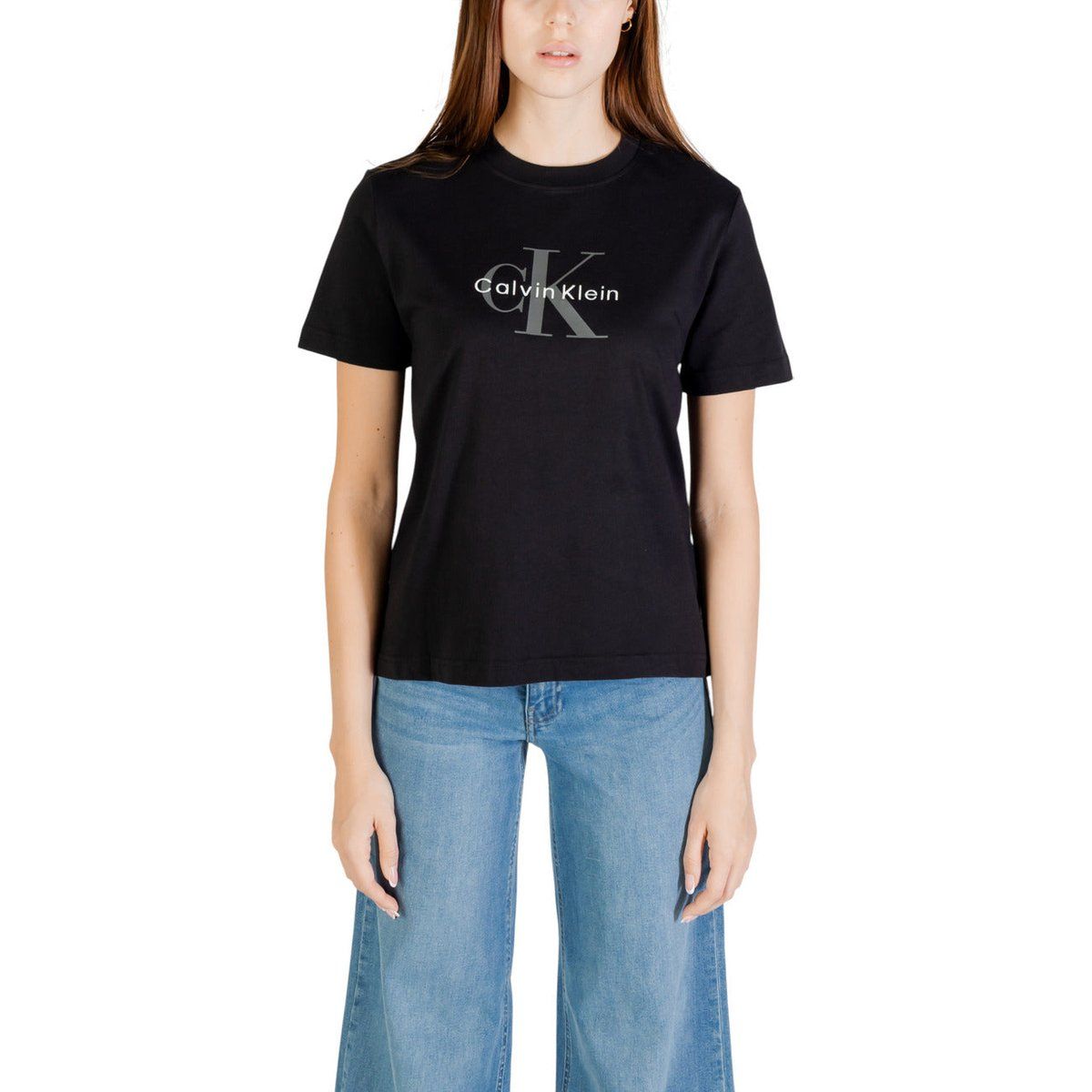 T-Shirt mit Monogramm-Logo aus Baumwolle