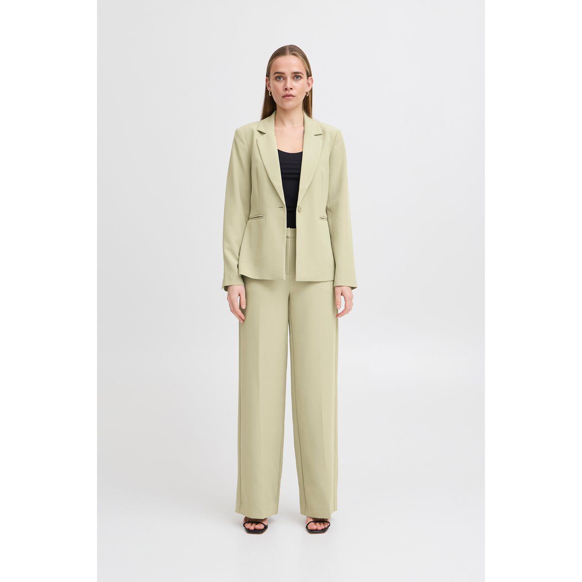 Taillierter Ein-Knopf-Blazer mit Revers