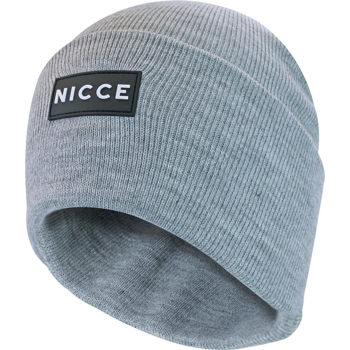 Rippstrick-Beanie mit breitem Umschlag